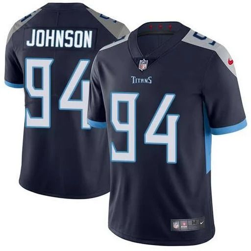 Men Tennessee Titans #94 Austin Johnson Nike Navy Vapor Limited NFL Jersey